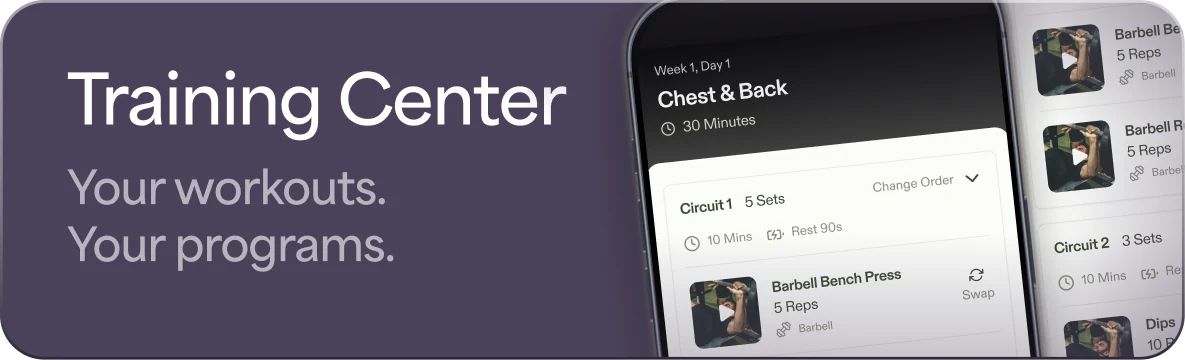 Training Center — Your workouts. Your programs.